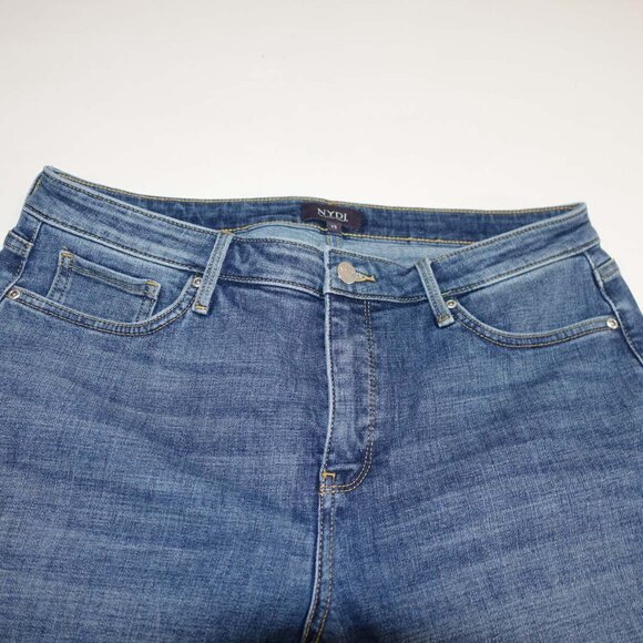 Not Your Daughter's Women's Pedal Pusher Wide Leg Capri Jeans Size 12 Blue Denim - Picture 2 of 8